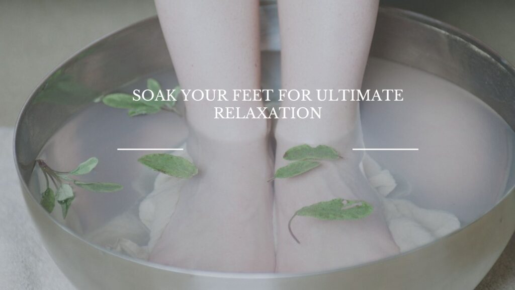 Foot spa is done by soaking the feet in water